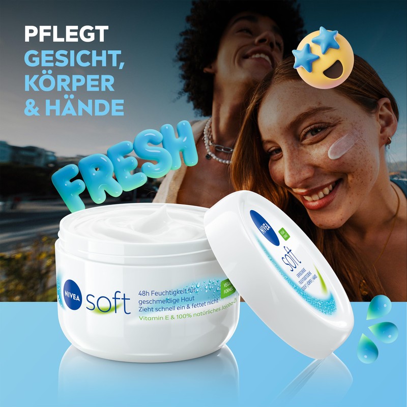 Nivea soft Creme 375 ml Erfrischende Feuchtigktscreme