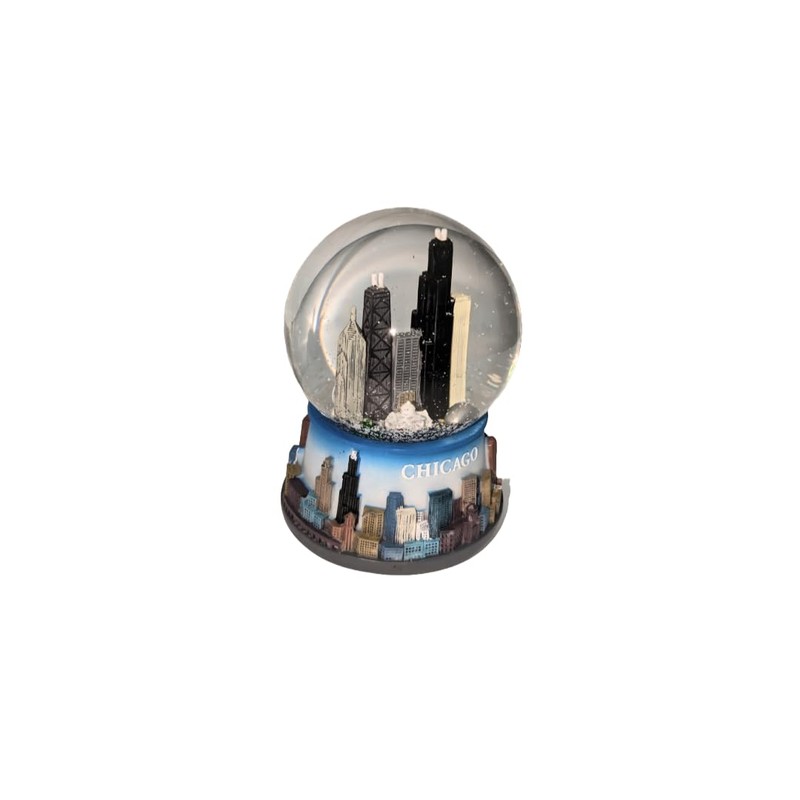 Chicago Color Musical Snow Globe - 100mm