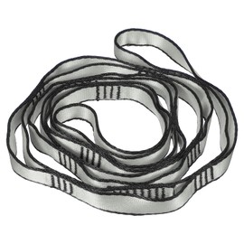 PATIKIL 22KN Adjustable Daisy Chain Yoga Extended Belt 1.5M Nylon Climbing Sling Strap for Home Workout Exercise Pilates Gymnastics Grey