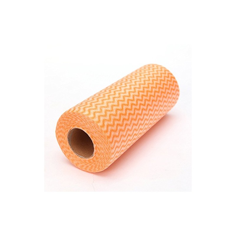 Roll of 50pcs Multipurpose Non-Woven Fabric Nonstick Wiping Rags House