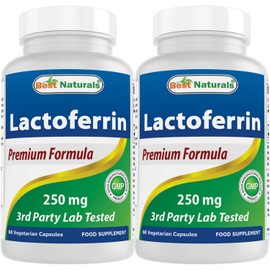Best Naturals Best Naturals Lactoferrin 250 mg Veggie Capsule, Supports Healthy Immune Function - 60 Count (60 Count (Pack of 2))