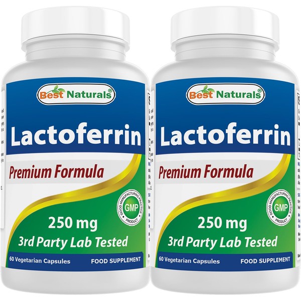 Best Naturals Best Naturals Lactoferrin 250 mg Veggie Capsule, Supports