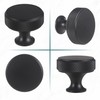 sdhiiolp 10 Pcs Cabinet Knobs Matte Black Metal Round Knurled