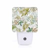 Chrobak LED Night Light,Green Maple Leaves LED Night Light Plug