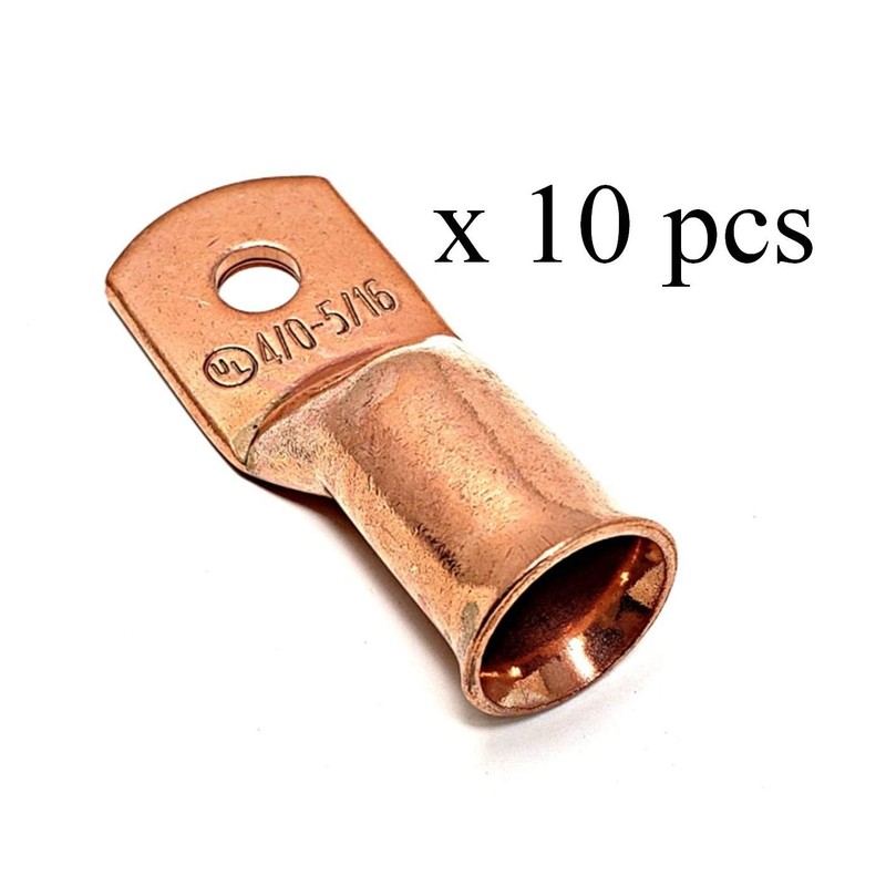 10 pcs WNI 4/0 Gauge x 5/16 Pure Copper Battery