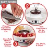 Electric Fondue Maker Deluxe Set w 4 Forks- Removable Serving