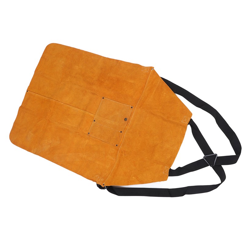 Welding Apron Leather Adjustable Strap Anti Splashing Flame Retardant for