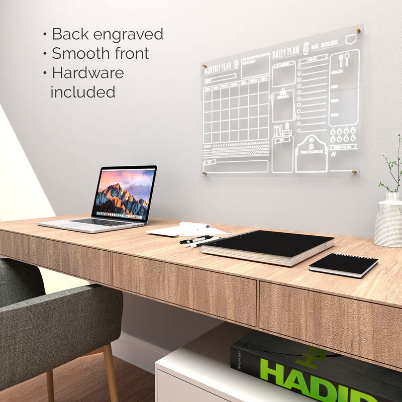 Wall Planner Acrylic Calendar Dry Erase Board Made in USA