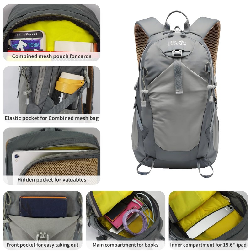 POWER KING Hiking Backpack 20L Foldable Travel Rucksack for Women