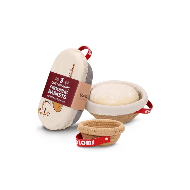 Cotton Rope Woven Bread Basket Set - Oval and Round