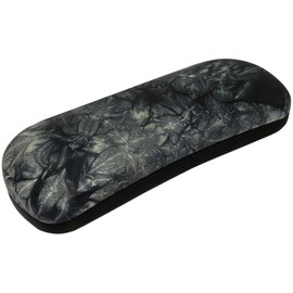 SAKAE A-702 SHIBORI Glasses Case, Glasses Case, Combines Traditional and Traditional Deerskin, Black