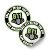 Call Before You Dig 811 Sticker Sign 2pk Round Vinyl