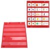 Magnetic Pocket Chart 5 Rows Transparent Schedule Pocket Chart for