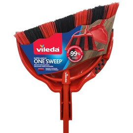 Vileda Vileda One Sweep Broom with Step-On Dustpan | Catches Over 99% of Dust & Dirt | Indoor Broom