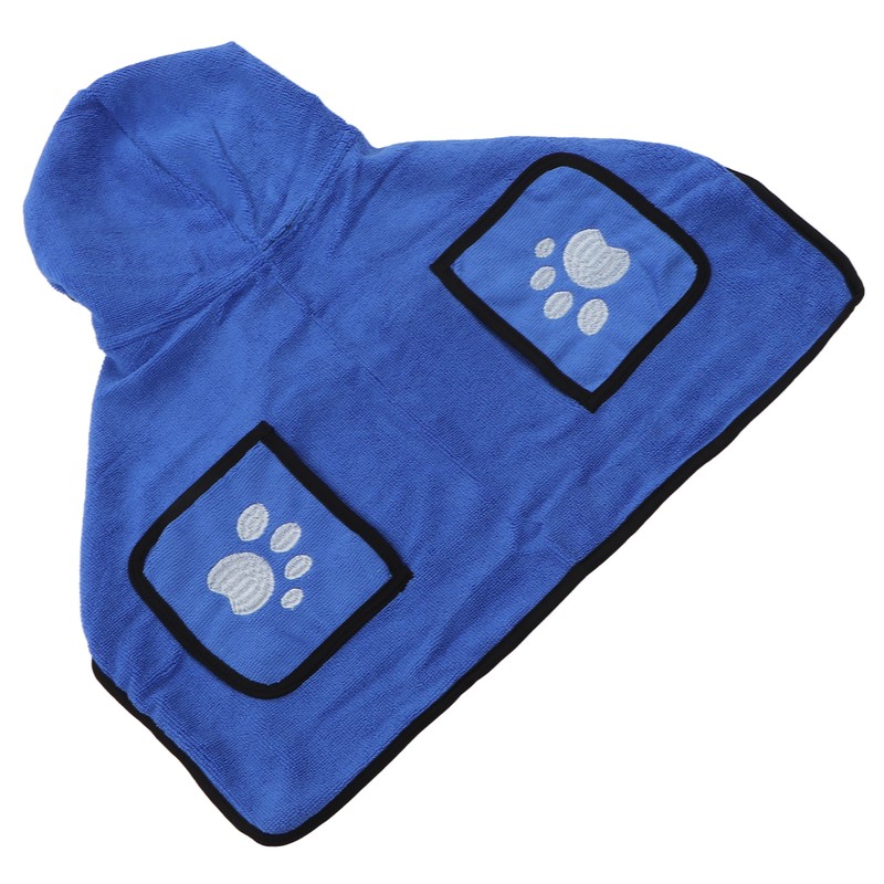 Dog Towel Strong Absorbent Quick Drying Hand Pockets Design Hooded