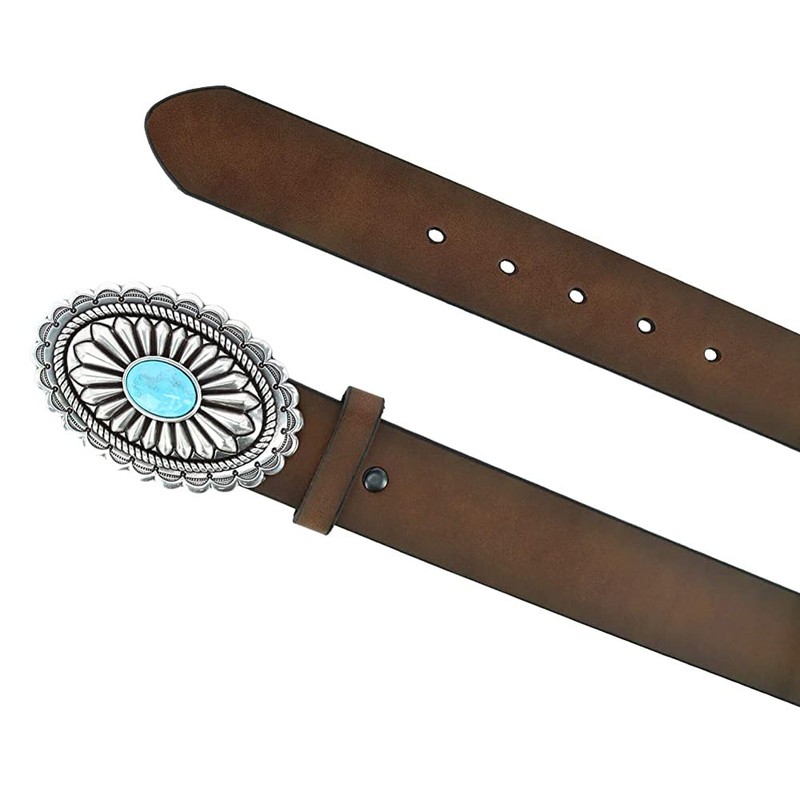 ARIAT Women's Basic Strap Turquoise Belt, Brown, Extra Large