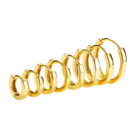 Dainty Square Hoop Earrings, Gold, Hoop Earrings, 925 Sterling Silver, Minimalist Earrings, Small Hoops, Silver