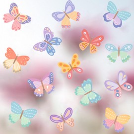ANHUIB Butterfly Wall Stickers Kids Wall Stickers Colorful Butterflies Peel and Stick Wall Art Decals for Girls Bedroom Baby Nursery Watercolor Girls Bedroom Wall Decals Children's Wall Art Decoration