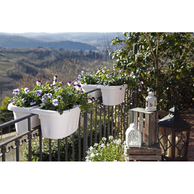 Apollo Exports International AP-30232/2 16" Double Sided Adjustable Railing Planter,