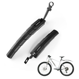 ROCKBROS Bicycle Mud Flap, Telescopic Fender, Mountain Bike, Cross Bike, Mudguard, Angle Adjustment, Front and Rear Fenders, Easy Installation, Front and Rear Set, 18-27.5 Inches