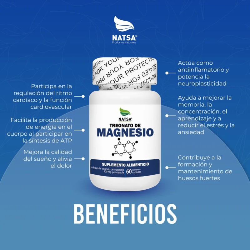 Treonato Magnesio Natsa Cápsulas