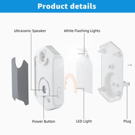 2025 Upgraded Mini Ultrasonic Mouse Repeller - Indoor Pest Control for Roaches, Rodents, Bugs, Mosquitoes, Spiders, Ants - 1 Pack, 3 Modes, Effective Repellent for Home