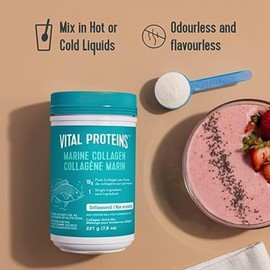 Vital Proteins Marine Collagen Peptides, 221g, Hydrolyzed Collagen - 10g per serving, Unflavored