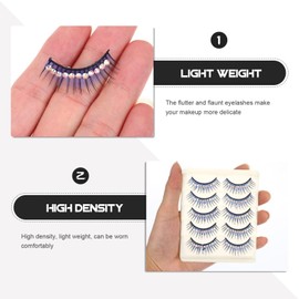 Healeved 15pairs Exaggerated Stage Fake Eyelashes for Latin Dance Dramatic for Parties Photoshoots and Cosplay Events Diamond-embellished Design