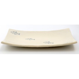 Potamoto SOUSEN Seto Ware Fish Rectangular Plate (Medium) Alignment