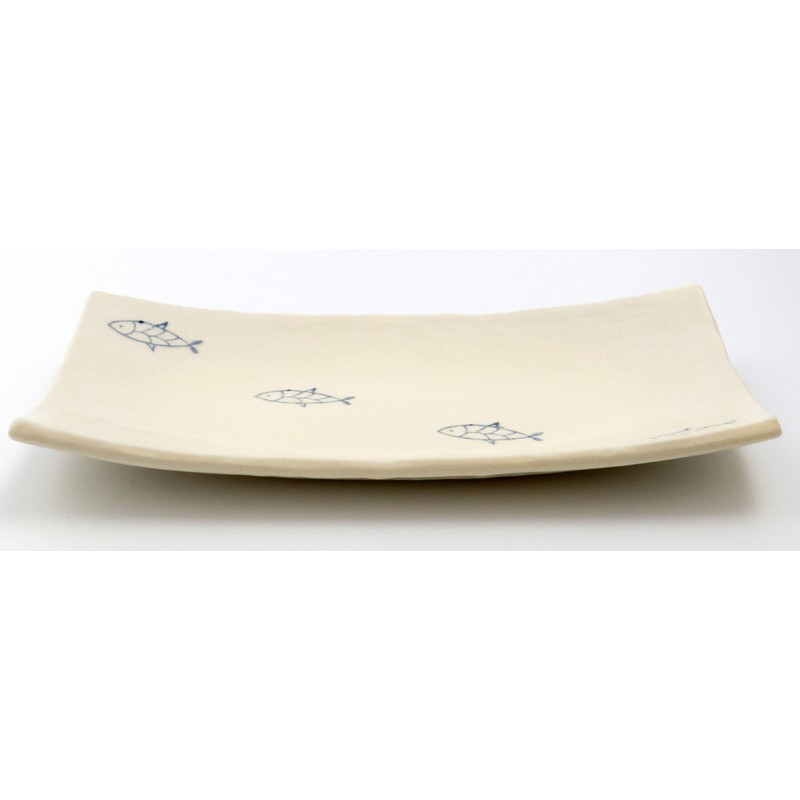 Potamoto SOUSEN Seto Ware Fish Rectangular Plate (Medium) Alignment