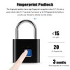 Fingerprint Padlock with USB Charging Ultra-Light Intelligent Safety Electronic Lock