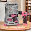 LIRFIX 110-Piece Pink USB Charging Electric Screwdriver Set - Low-Power