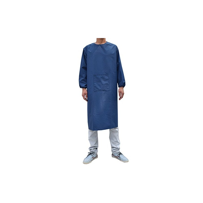 UE STORE Adults Long Sleeve Cooking Kitchen Apron Waterproof Butcher