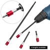 QWORK Drill Bit Extension Set - 4 Pcs Magnetic Drill