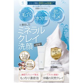 Fleuri Mineral Clay Foam, Facial Cleansing, Foam Cleansing Foam, Pore Prevention (Set of 2)