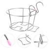 Abaodam Stainless Steel Hanging Flower Pot Rack Durable Planter Holder