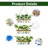 XXXFLOWER Wall Hanging Propagation Station with Wooden Stand 5 Bulb