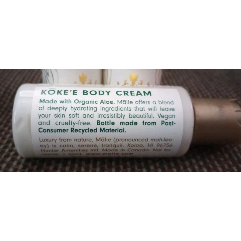 Mālie 5x MALIE KOKE'E BODY CREAM LOTION Made With Organic
