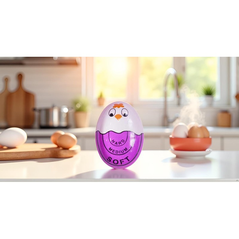 Purple Kitchen Timer Practical Reminder Color Changing Egg Timer Soft