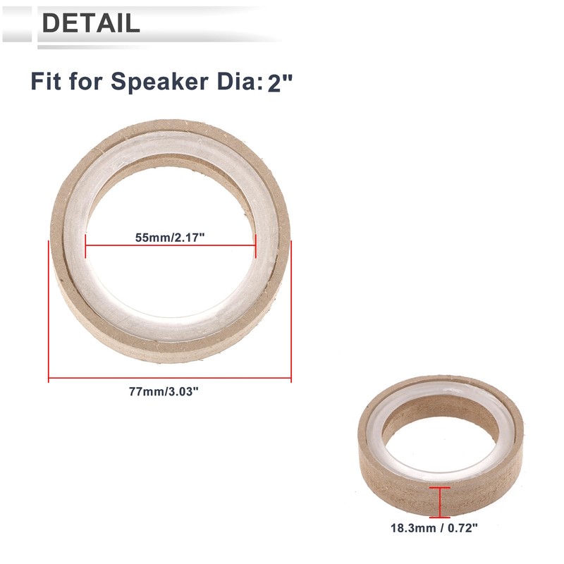 RATCHROLL 2 Set Universal Speaker Spacer Ring Tweeter Speaker Spacer