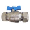 Altecnic Intaball Ball Valve 22mm with Blue Butterfly Handle