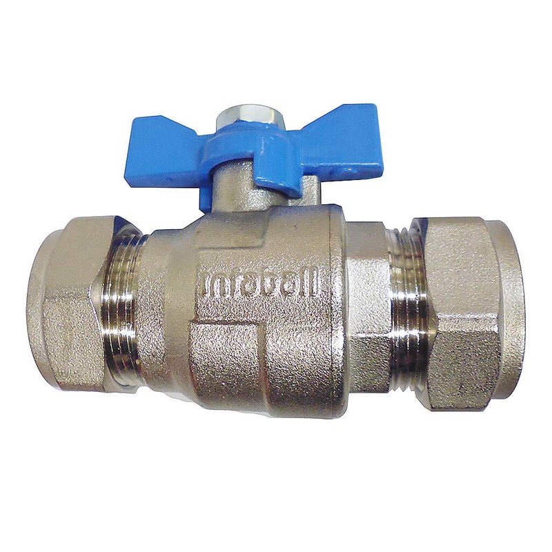 Altecnic Intaball Ball Valve 22mm with Blue Butterfly Handle