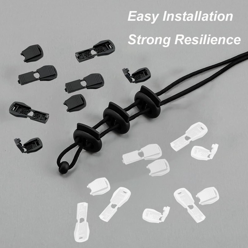 Gaodercha 40pcs Rubber Cord Stopper Spring Cord Locks Band Clamp