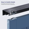 SMARTSTANDARD 60"/5FT Ceiling Mount Bypass Sliding Door Hardware Kit for