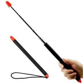 Pointing Stick, Indicator Stick, Presentation Conference Seminar Supplies, Extendable, Long Pointer, Hand Pointer, Presentation, Easy to Grip, Prop, Seminar, Training, Class (Set of 2, Black X Red)