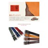 Vermani Stepless Tochigi Leather Belt with Graduated Color Buckle, Black