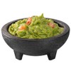 4 oz Black Thermal Plastic Molcajete Bowl - 4" x