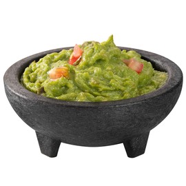 4 oz Black Thermal Plastic Molcajete Bowl - 4" x 4" x 1 1/2" - 1 Count Box