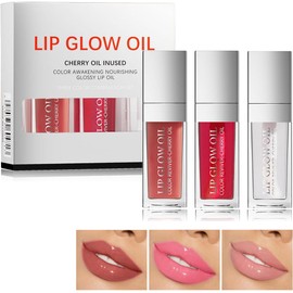 3 Piezas De Aceite Para Labios Voluminizador, Bálsamo Labial Con Color, Cuidado De Labios, Nutritivo De Larga Duración, Aceite Para Brillo De Labios - Set C