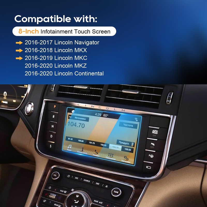 LFOTPP 2016-2017 2018 2019 2020 8-Inch Lincoln Continental Navigator MKZ